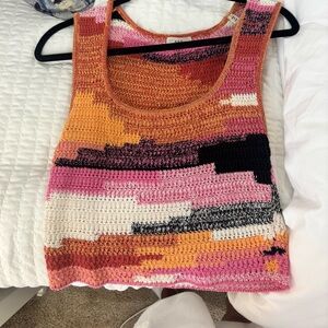 ALC Multicolor Crochet Tank Top
